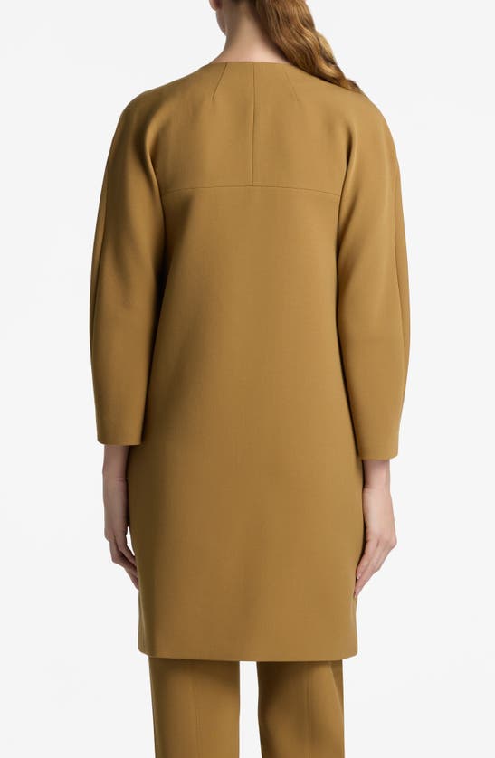 Shop St John St. John Collection Stretch Crepe Longline Jacket In Hazel