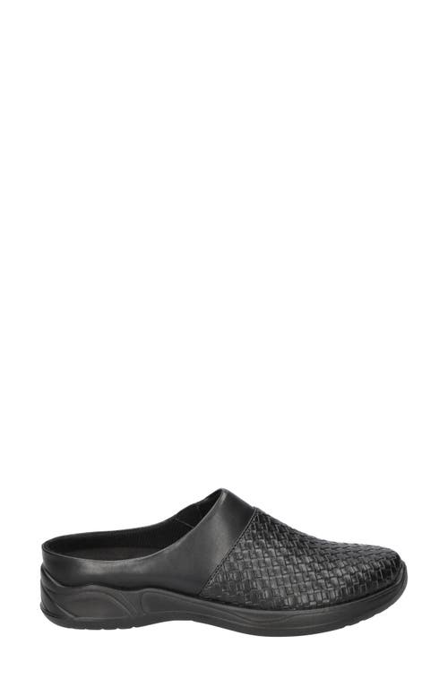 Easy Street Women's Janalee Comfort Mules Flats In Black Woven Embossed