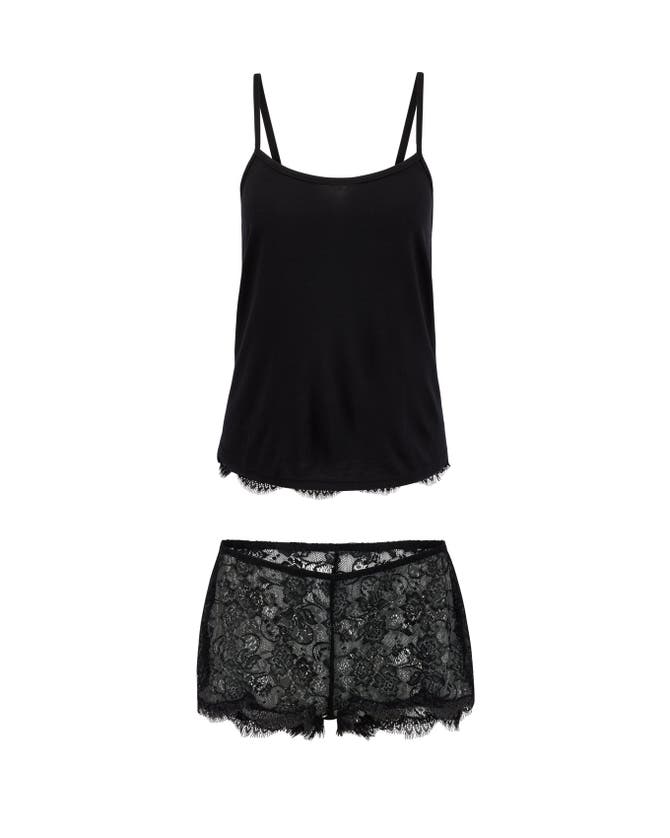 Adore Me Reign Women's Plus-size Cami & Short Set Lingerie In Black
