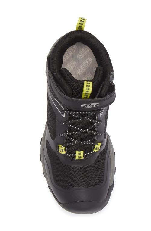 Shop Keen Kids' Wanduro Speed High Top Hiking Sneaker In Black/silver