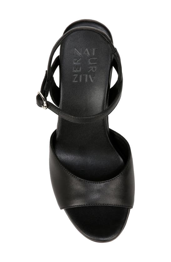 Shop Naturalizer Lala Ankle Strap Sandal In Black Leather