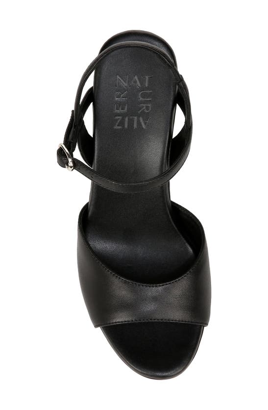 Naturalizer Lala Womens Heels Pumps Ankle Strap In Black Leather