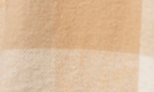 Rip Curl La Isla Plaid Flannel Button-up Shirt In Beige