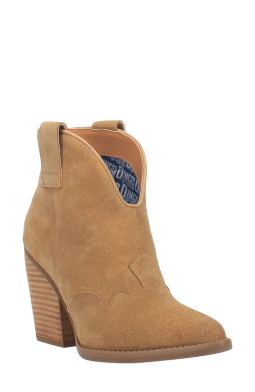 Dingo Flannie Bootie in Natural Leather