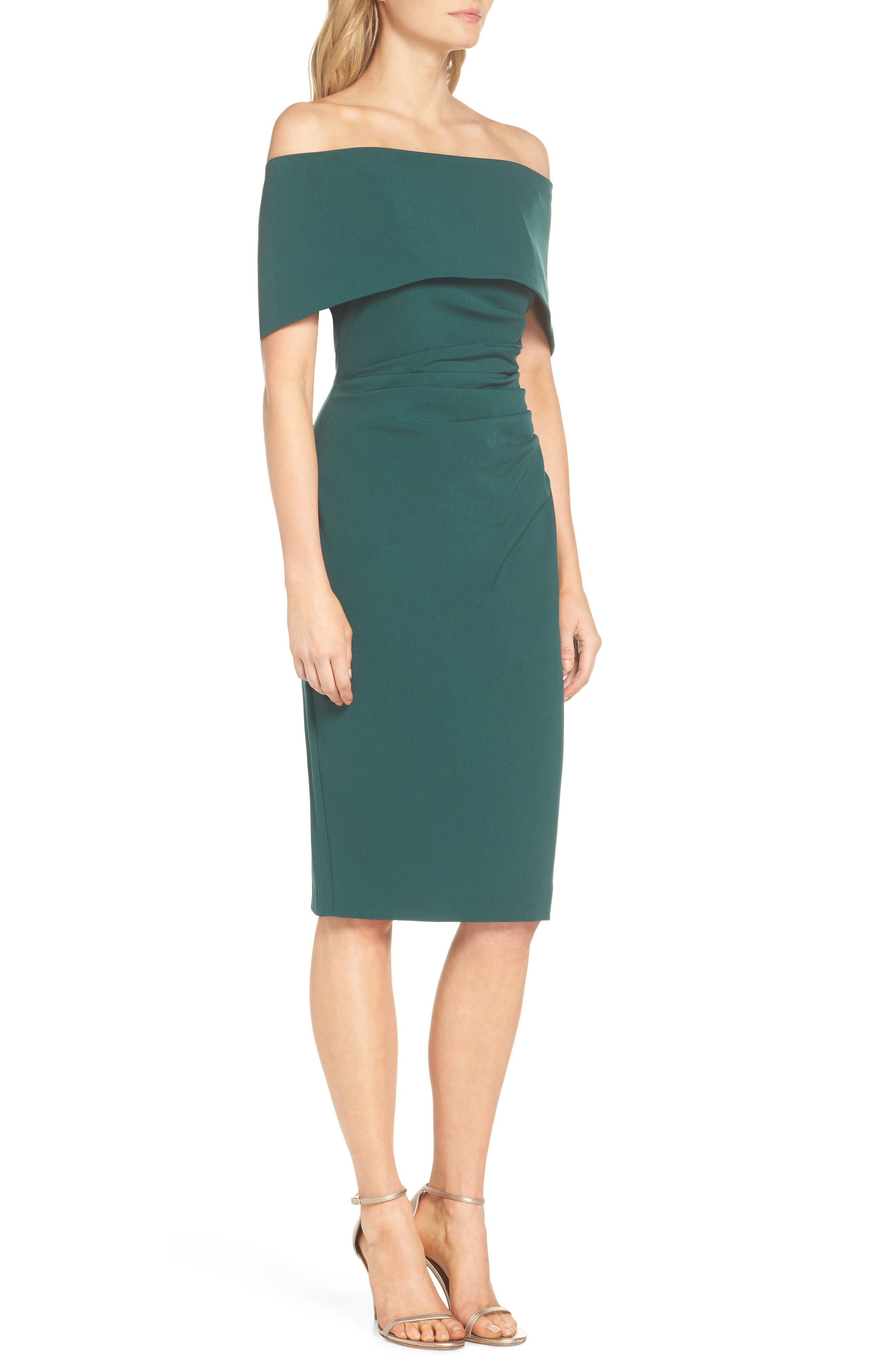 vince camuto emerald green dress