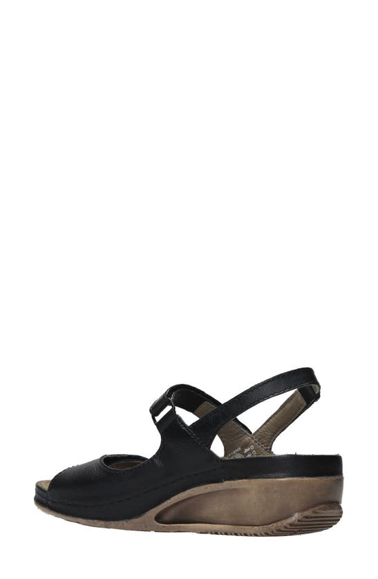Shop Wolky Pica Slingback Wedge Sandal In Black Biocare