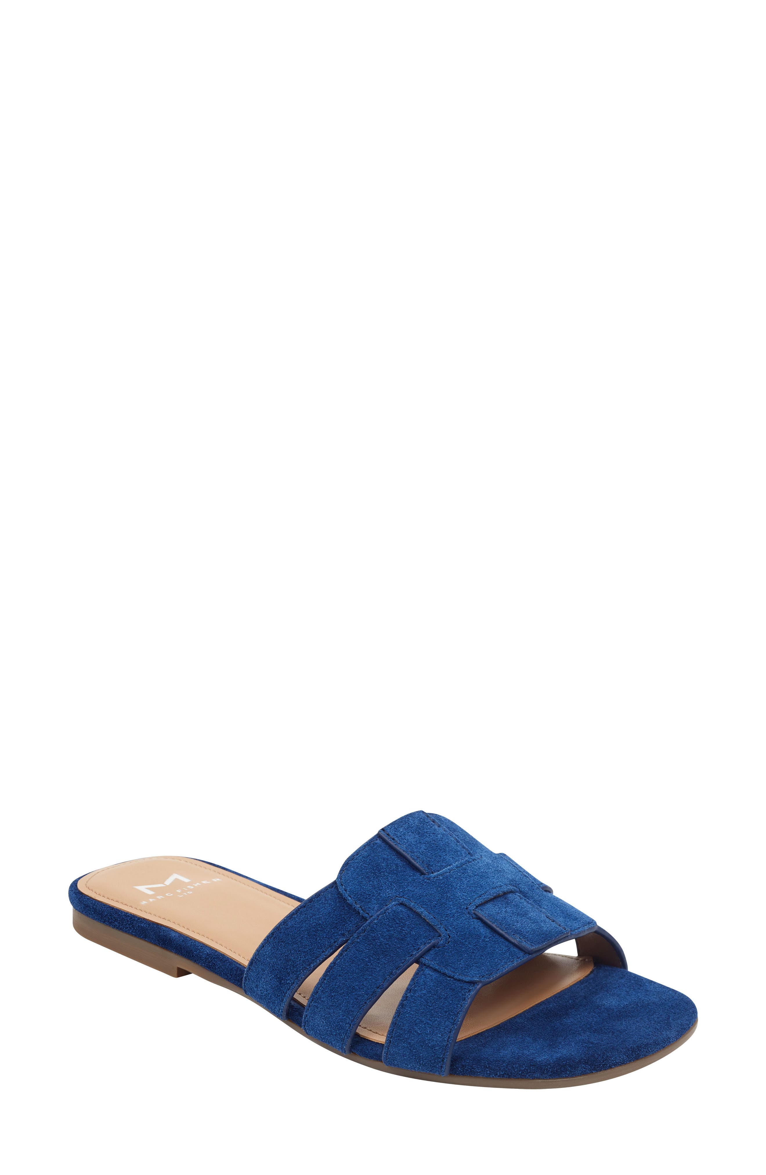 Marc Fisher Ltd Kayli Slide Sandal- Blue