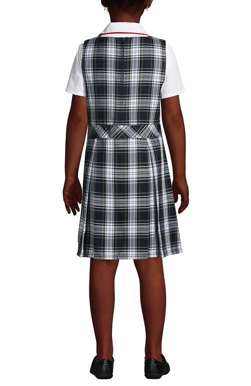 Shop Lands' End Girls Uniform Plaid Jumper In White Plaid