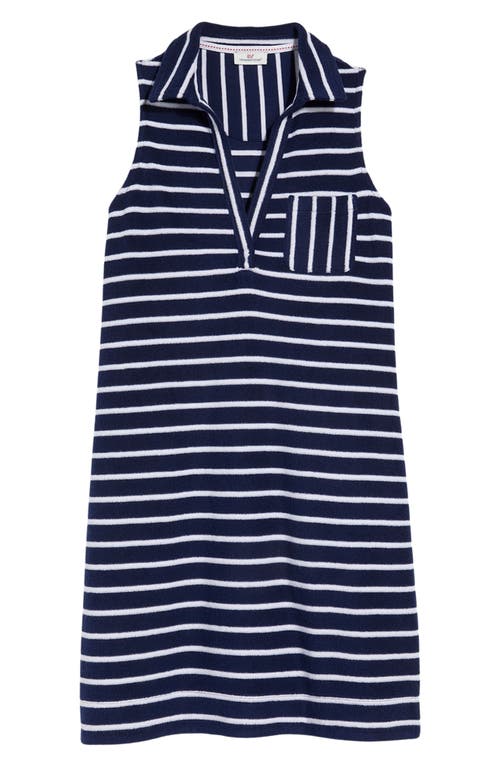 vineyard vines Polo Terry Cloth Cover-Up in Navy Stripe