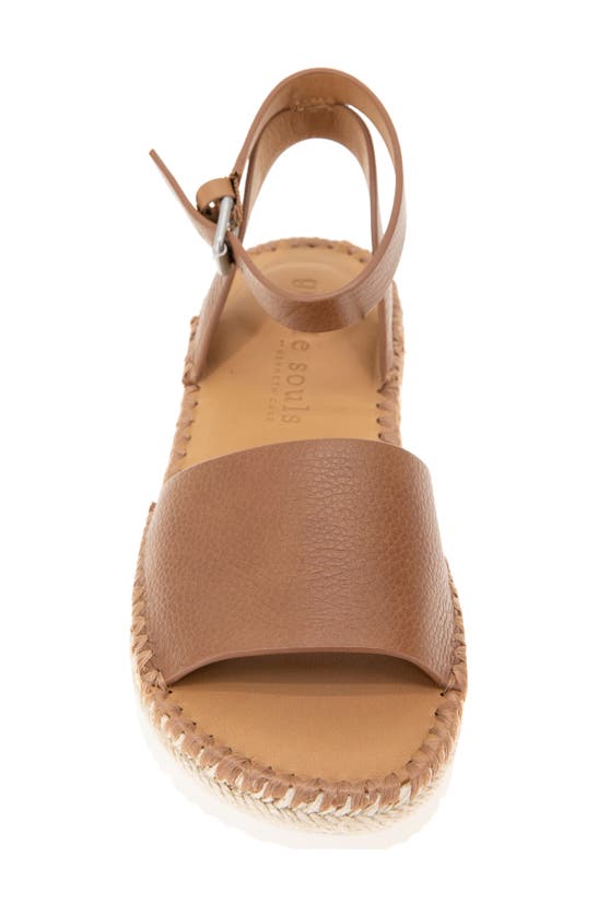 Shop Gentle Souls By Kenneth Cole Lucille Platform Sandal In Luggage Leather