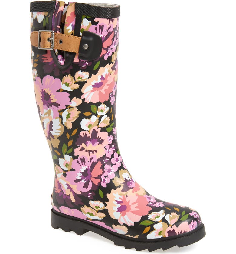 CHOOKA Classic Dot Audrey Rain Boot, Main, color, Black