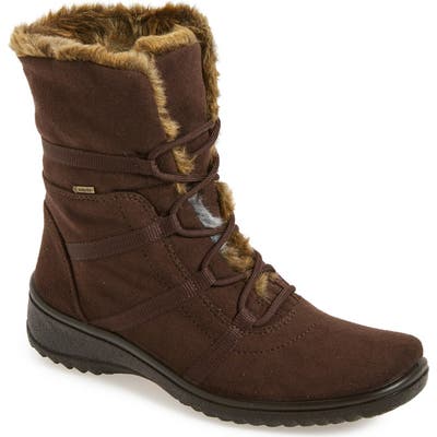 Ara Magaly Waterproof Gore-Tex Faux Fur Boot- Brown