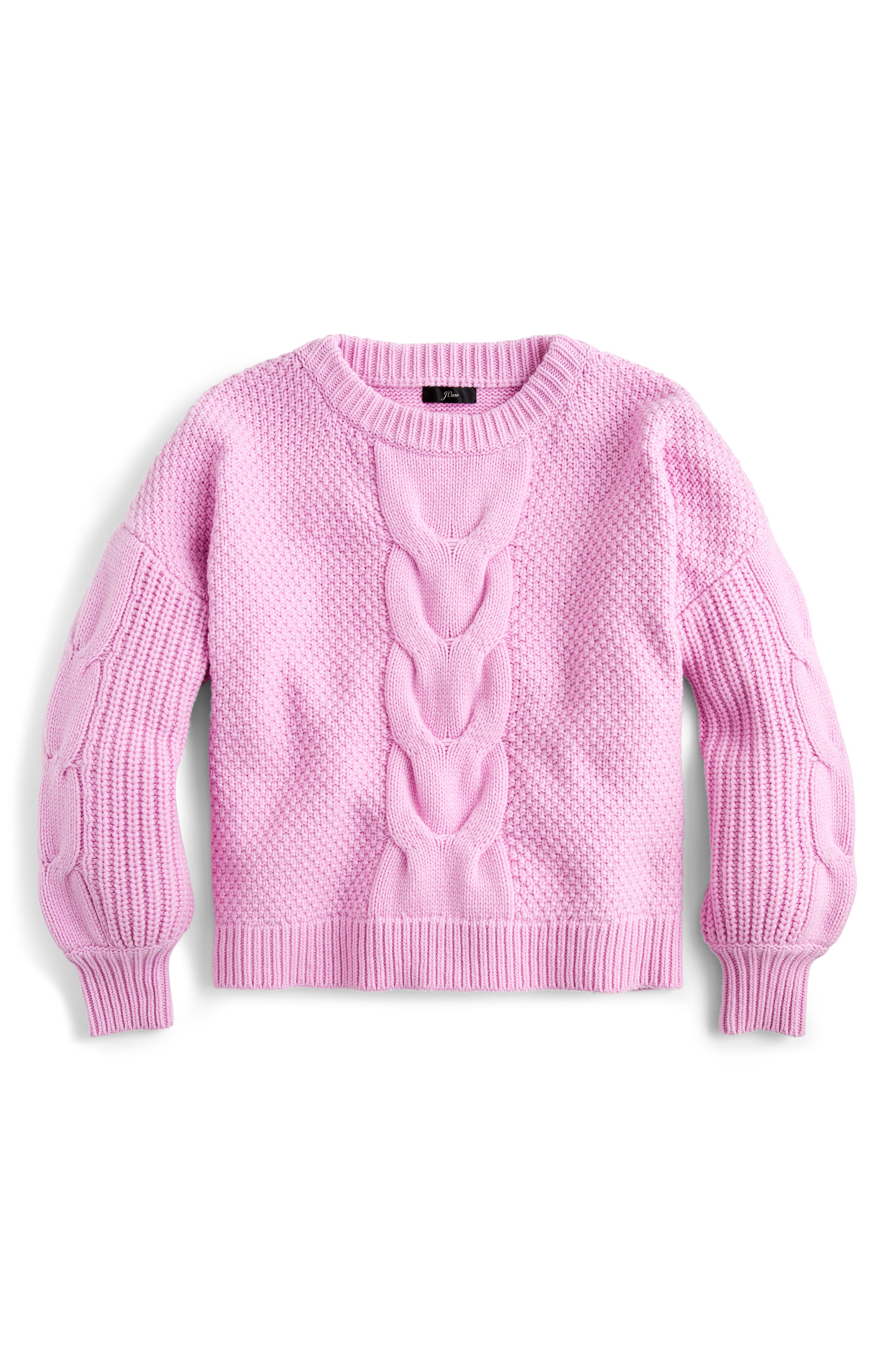J.crew Cable Knit Balloon Sleeve 