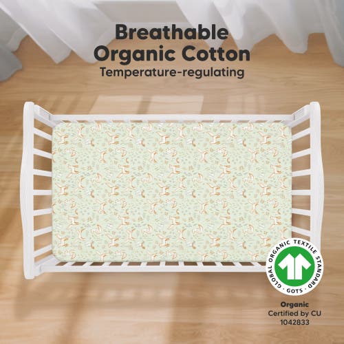 Keababies Soothe Fitted Crib Sheet In Foxtrot