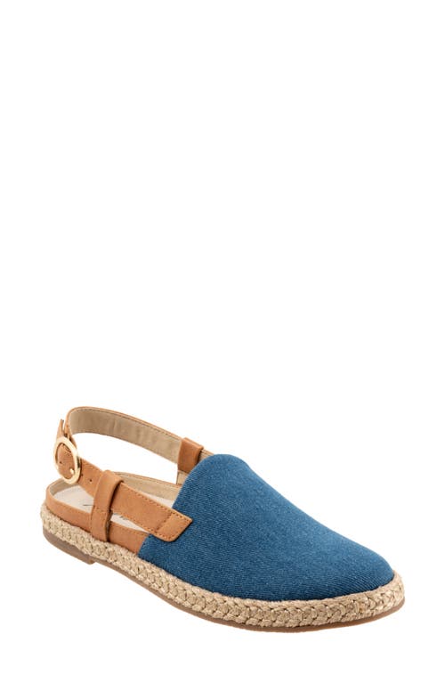 Trotters Paisley Slingback Espadrille Flat Blue Jean Textile at Nordstrom,