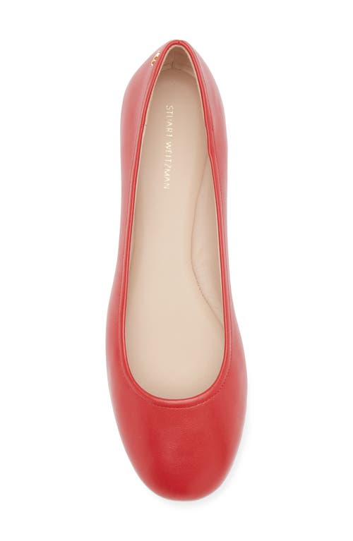 Stuart Weitzman Nadine Ballet Flat In Lipstick Red