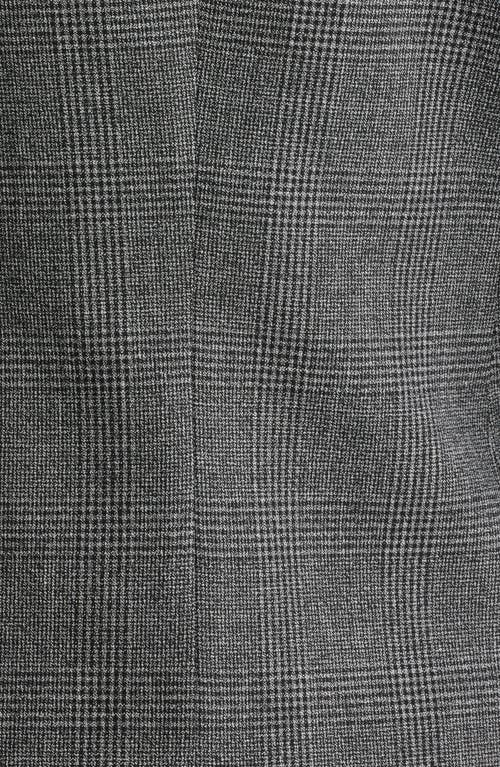 Hugo Boss Boss Jarinara Wrap Front One-button Blazer In Charcoal Plaid