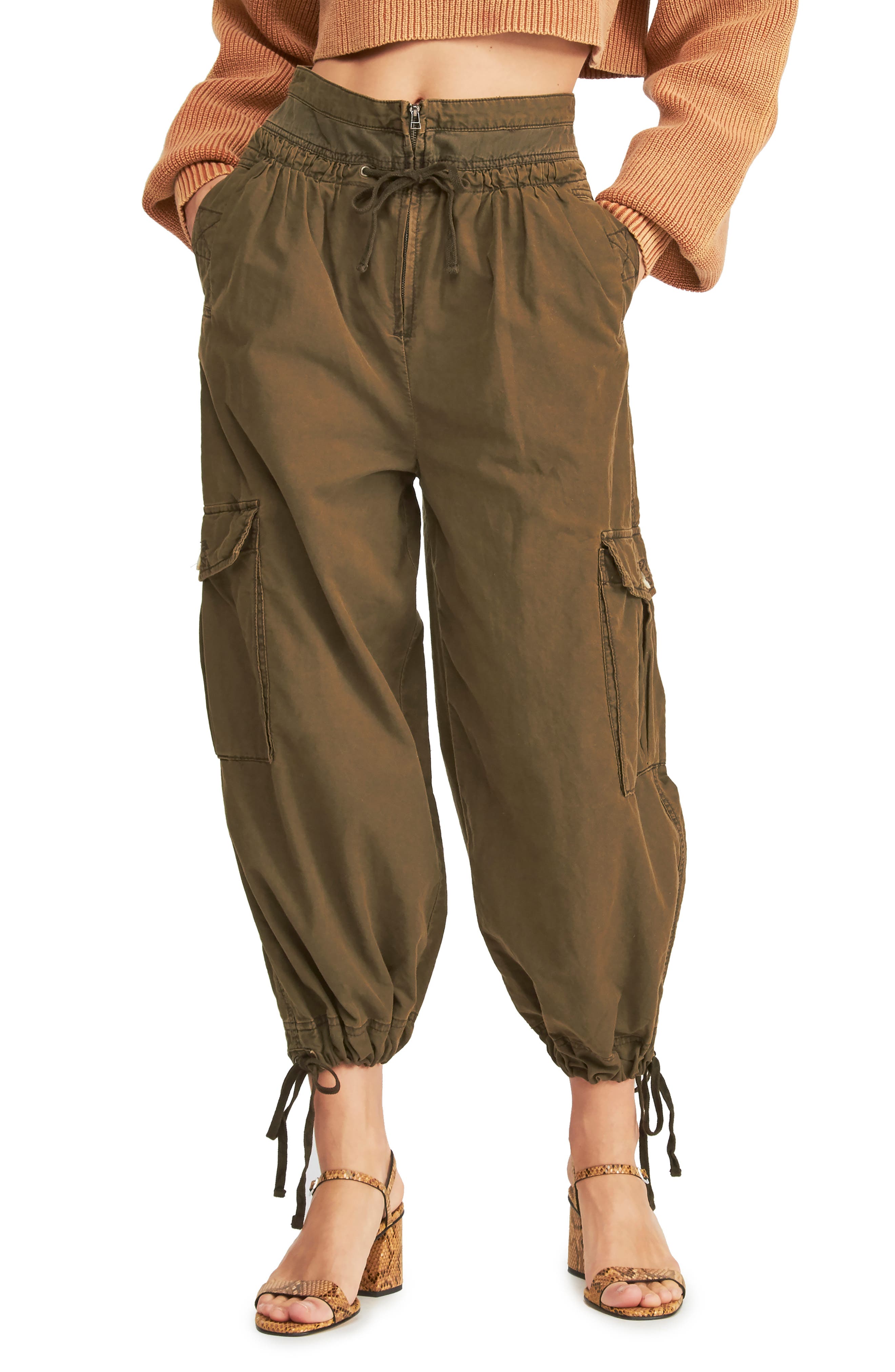 women's parachute cargo pants