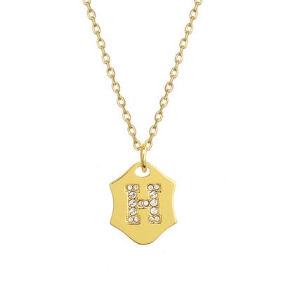 Stella + Ruby Nom De Plume Initial Pendant Necklace