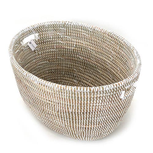 Shop Mbare Oval Storage Basket Monochrome In White