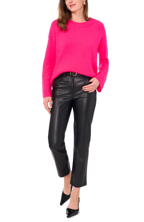 Shop Vince Camuto Crewneck Sweater In Passion