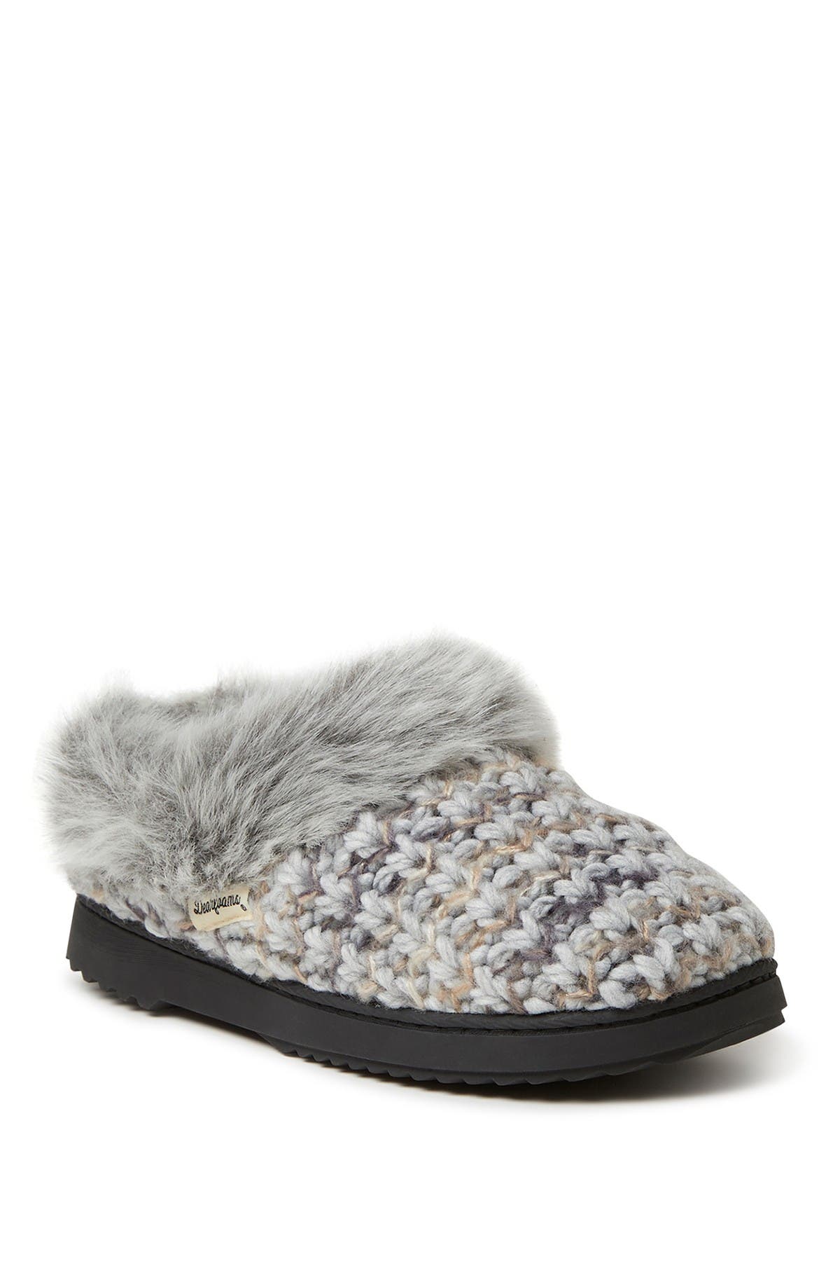 fur trimmed slippers