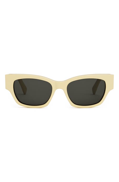 Celine Monochroms 54mm Cat Eye Sunglasses In Shiny Yellow/smoke