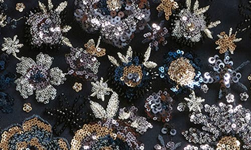 DRESS THE POPULATION DRESS THE POPULATION HELENA SEQUIN FLORAL COCKTAIL DRESS