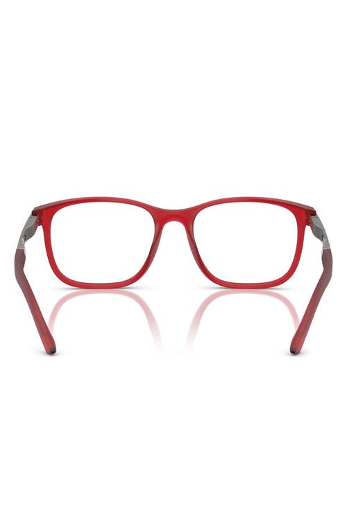 Scuderia Ferrari 55mm Pillow Optical Glasses In Matte Red