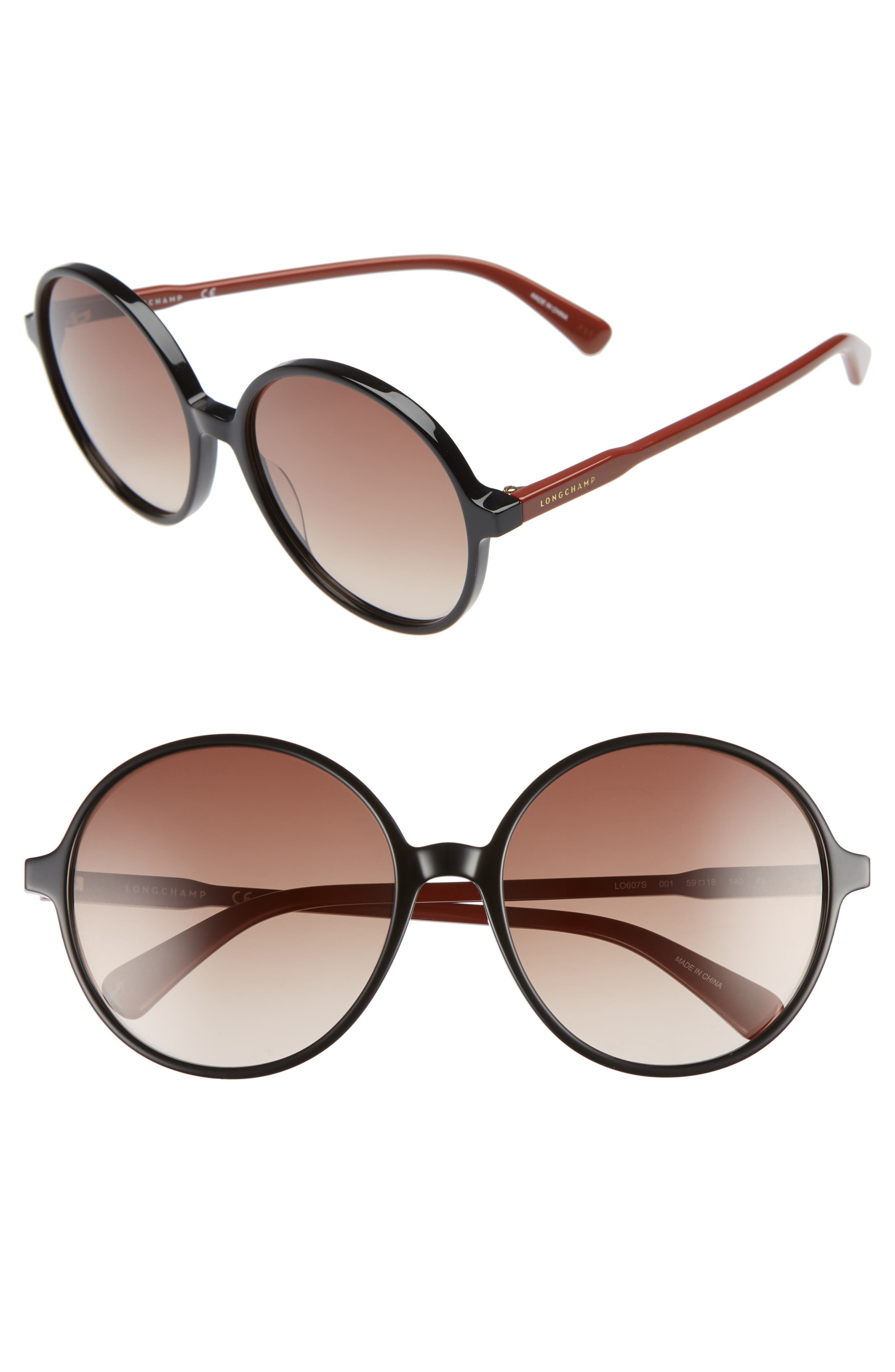 Longchamp 49mm Gradient Round Sunglasses Nordstrom