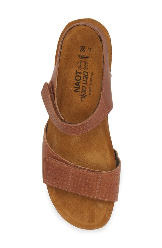 Naot Vivian Wedge Sandal In Latte Brown Leather