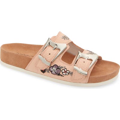 Donald Pliner Baylie Embroidered Slide Sandal, Pink