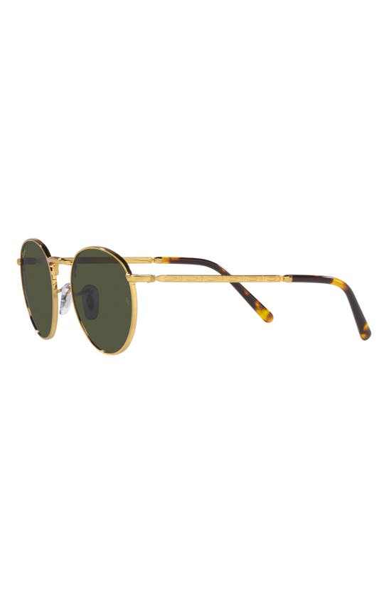 Shop Ray Ban Ray-ban New Round 53mm Phantos Sunglasses In Yellow Gold