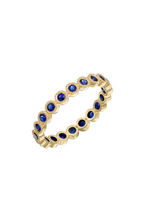 Shop Bony Levy Feu Et Eau Emerald Eternity Ring In 18k Yellow Gold Sapphire