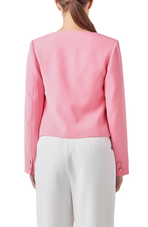 Endless Rose Women's Scooped U Buttoned Top In Pink