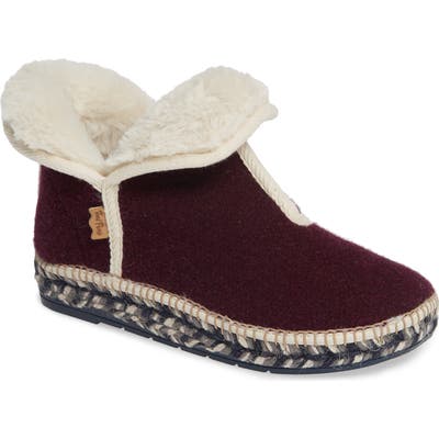 Toni Pons Espadrille Platform Bootie With Faux Fur Lining, Purple