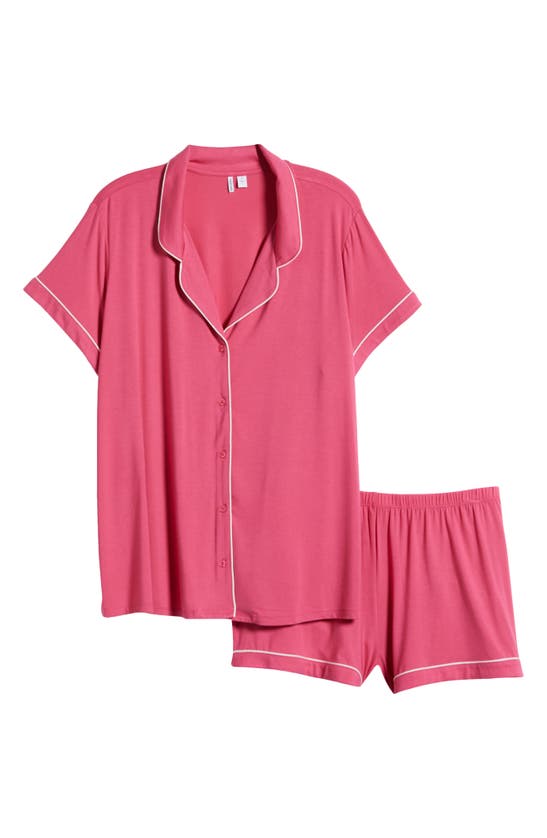 Shop Nordstrom Moonlight Eco Short Pajamas In Pink Carmine