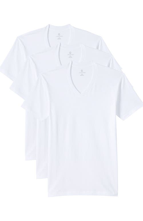 Shop Lands' End V-neck Undershirt 3 Pack In White