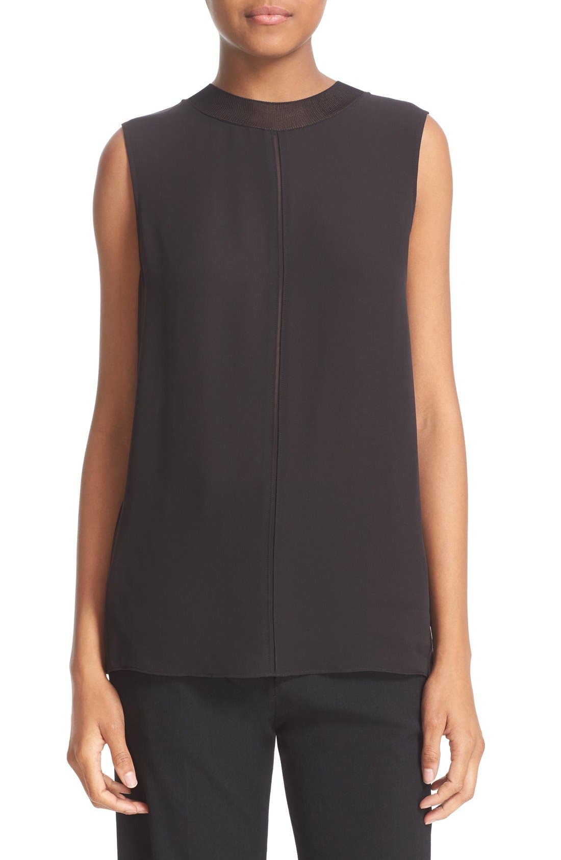 Vince Seam Front Sleeveless Silk Top Nordstrom