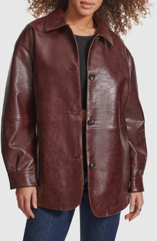 Levi's Faux Leather Vintage Blazer In Oxblood