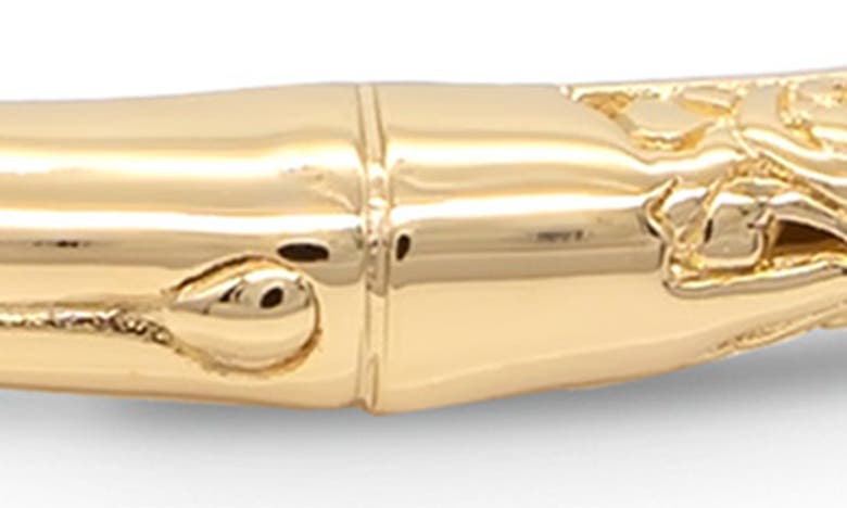Shop Devata 14k Gold Plate 4mm Dragon Bone Bangle Bracelet