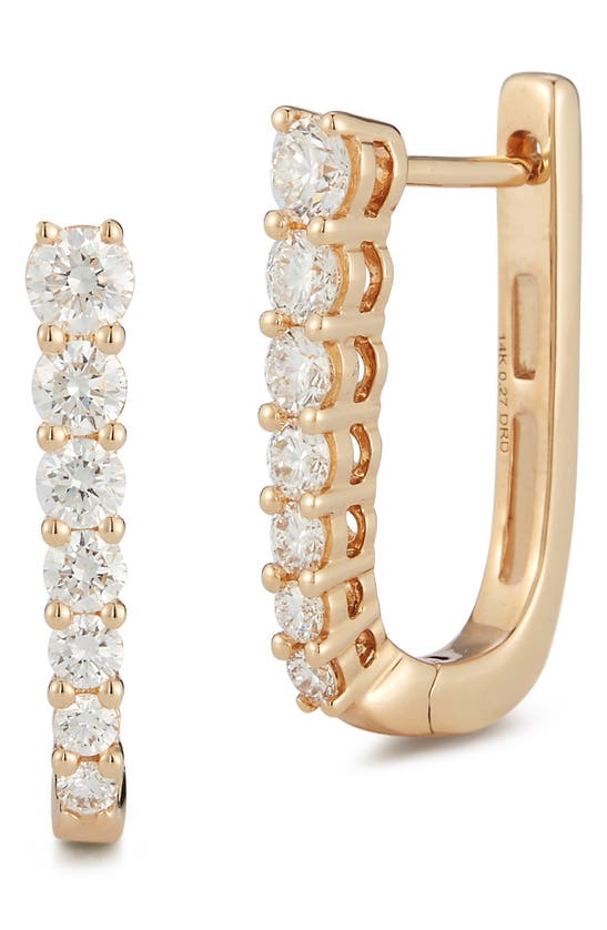 Shop Dana Rebecca Designs Ava Bea Graduating Diamond Hoop Earrings In Yellow Gold/ Diamond