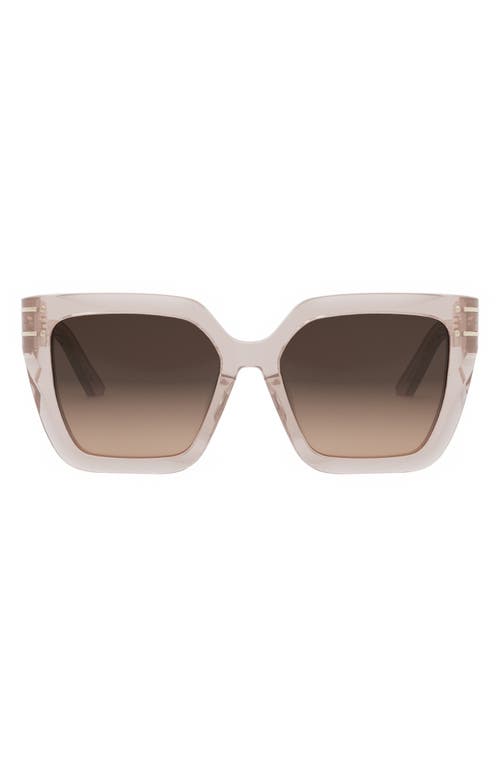 Shop Dior 'signature S10f 55mm Butterfly Sunglasses In Shiny Pink/gradient Roviex