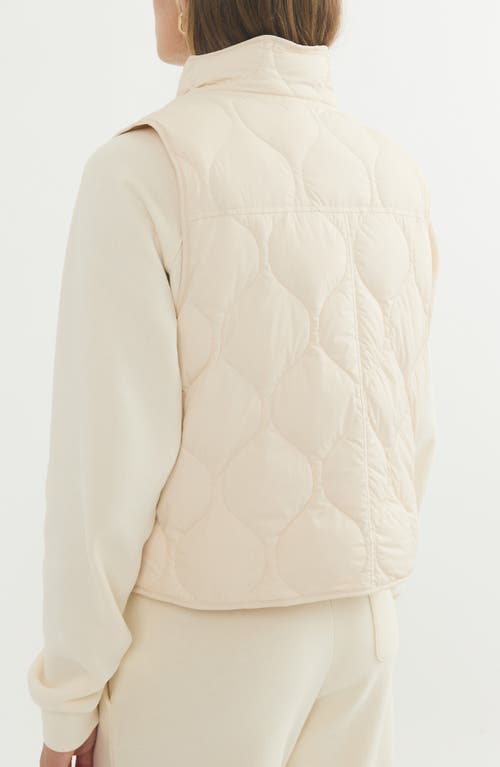 Shop Marine Layer Sophia Quilted Vest In Whitecap