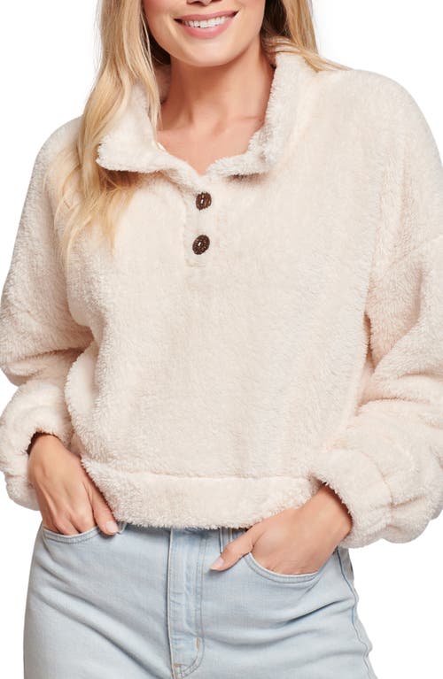 Lost + Wander We Are on a Cloud Fleece Pullover in Cream
