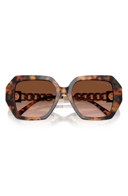 Shop Michael Kors 54mm Gradient Square Sunglasses In Brown Grad