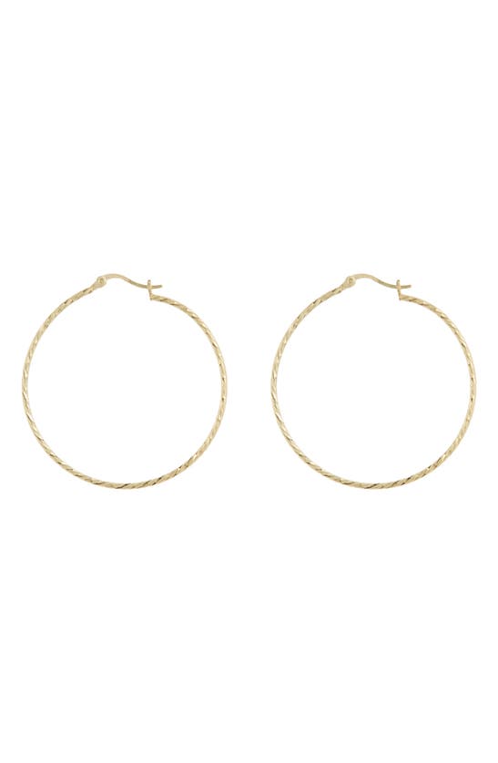 ARGENTO VIVO ARGENTO VIVO STERLING SILVER DIAMOND CUT HOOP EARRINGS