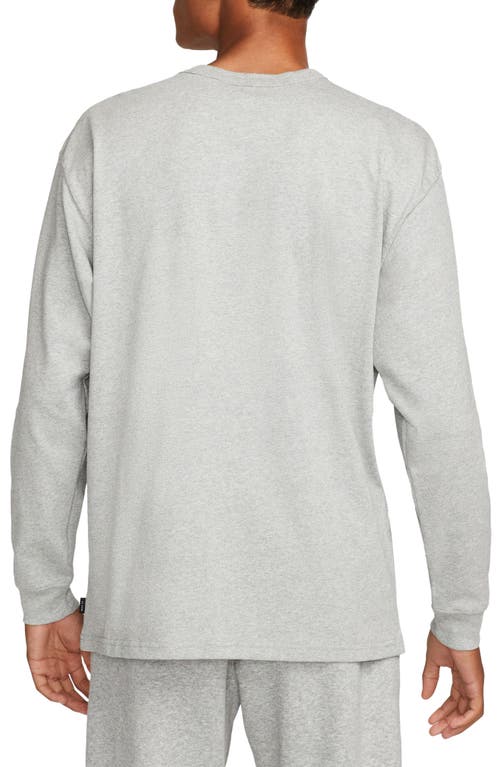 Shop Nike Sportswear Premium Essentials Long Sleeve T-shirt In Dark Grey Heather