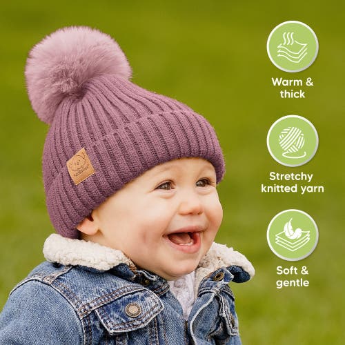 Keababies 2-pack Pom Knitted Beanie In Regalia