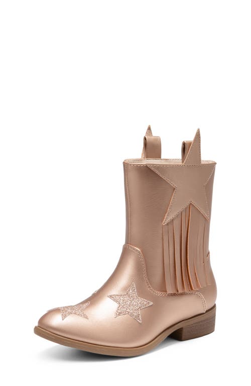 Dream Pairs Kids' Western Boot In Rose Gold